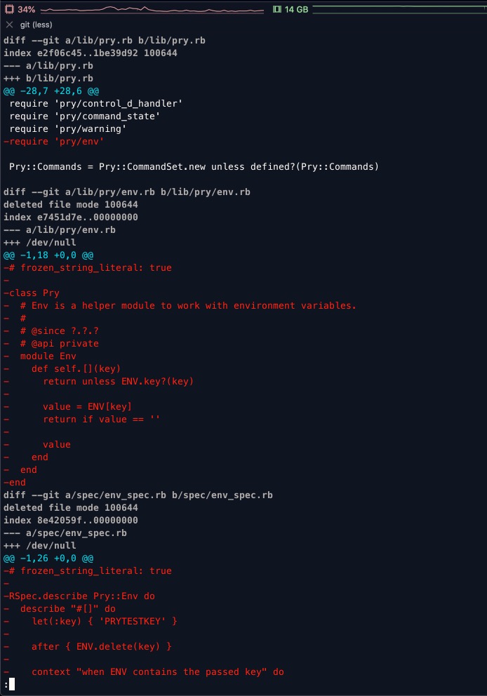 git diff output